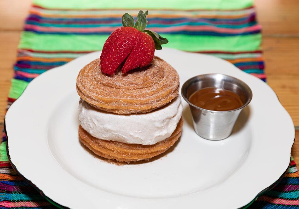 Churro Ice Cream Sandwich at Taquerias el Mexicano